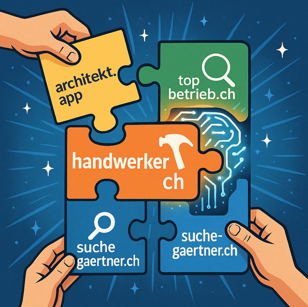 handwerker.ch konsolidiert seine Plattformen – und wird zum zentralen Daten- & KI-Hub der Schweizer Bauwirtschaft