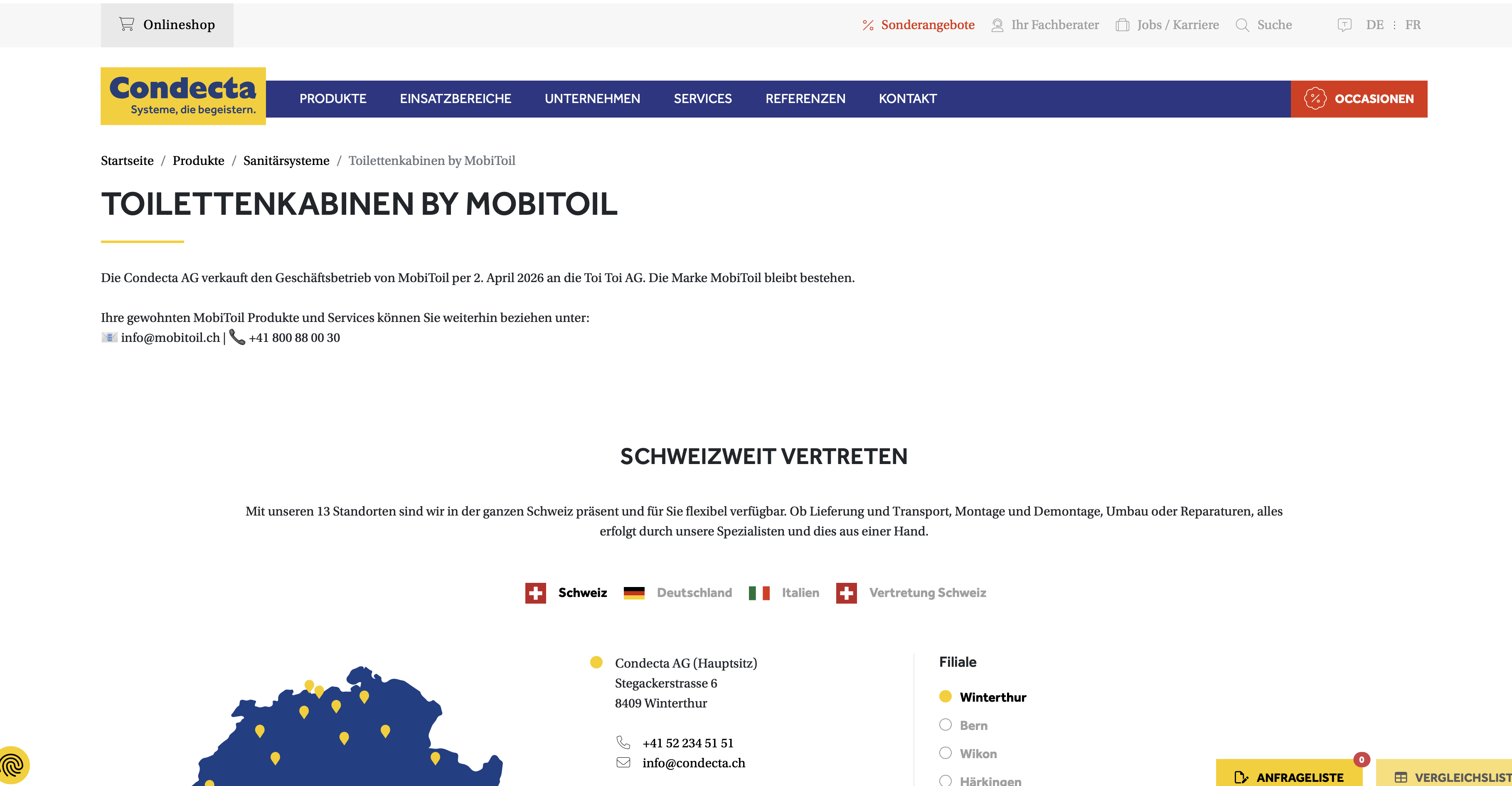 Condecta verkauft MobiToil an TOI TOI: Entsteht hier ein Marktf&uuml;hrer mit rund 57 Prozent Marktanteil?