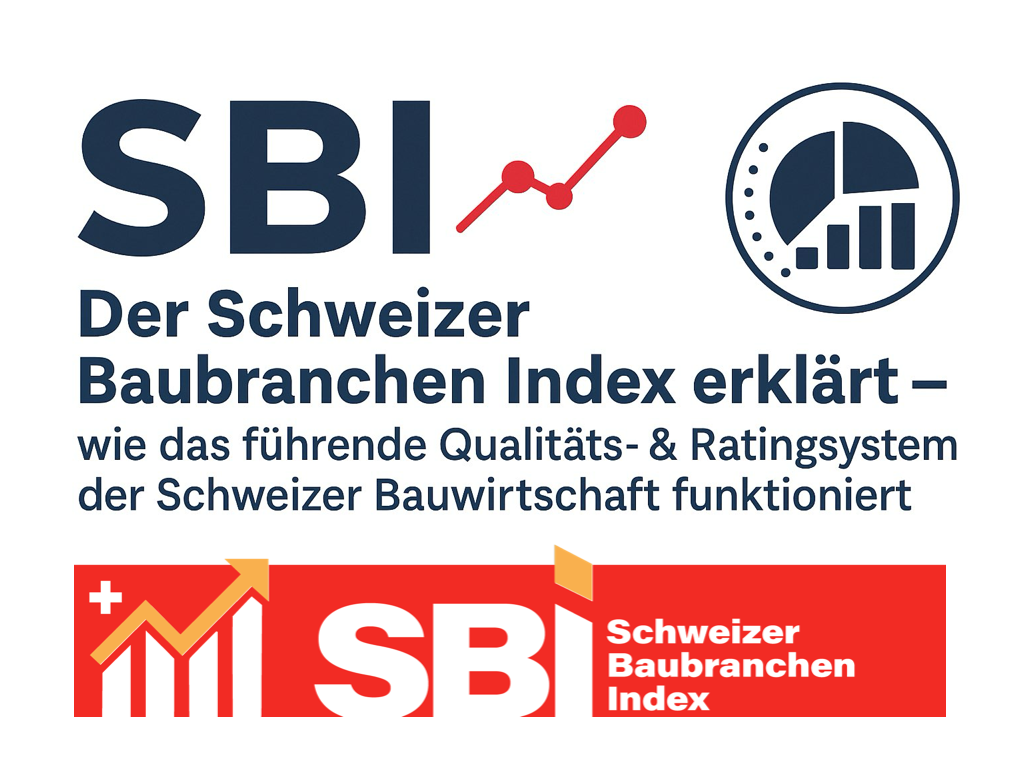 Der Schweizer Baubranchen Index (SBI) erklärt: Wie das führende Qualitäts- und Ratingsystem der Schweizer Bauwirtschaft funktioniert.